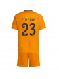 Real Madrid Ferland Mendy #23 Bortedraktsett Barn 2024-25 Korte ermer (+ bukser)